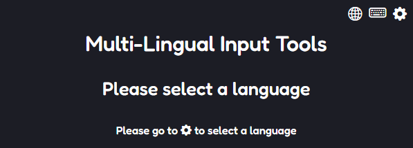 The starting popup prompting you to select a language